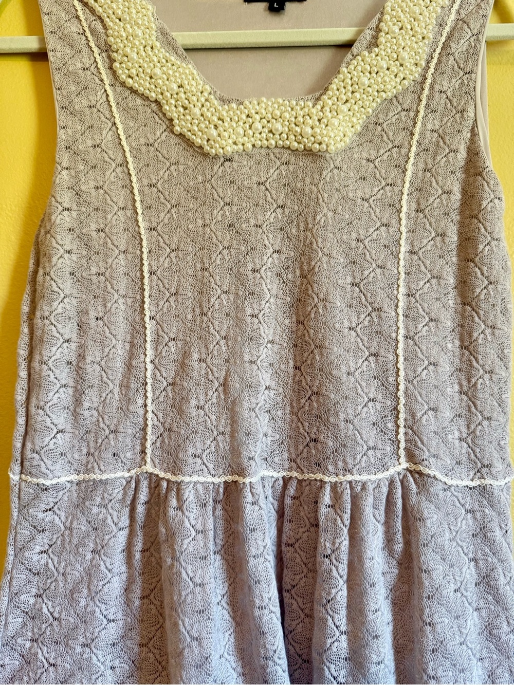ModCloth Pearl-Embellished Lace Mini Dress